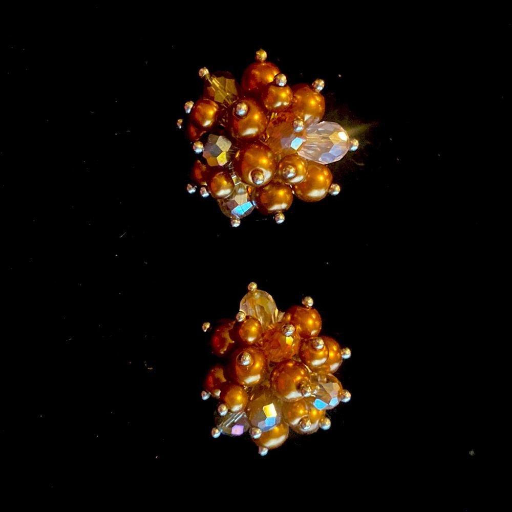 Joan Rivers signed clip starburst earrings